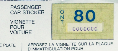 1980 Ontario license licence YOM plates