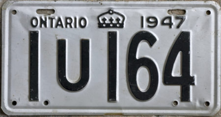 1947 Ontario YOM licence license plates for sale MTO1956 Ontario YOM licence license plates for sale MTO