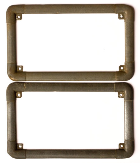 Vintage tin licence plate frame