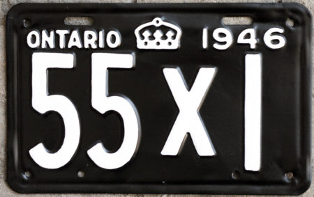 1946 Ontario YOM licence license plates for sale MTO