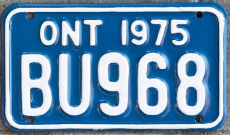 1975 Ontario licence plate for sale