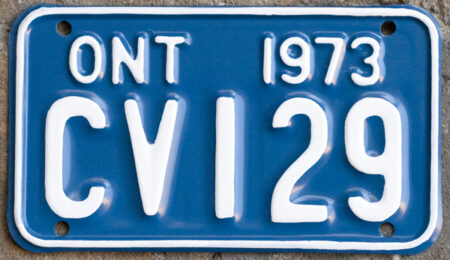 1973 Ontario licence plate for sale