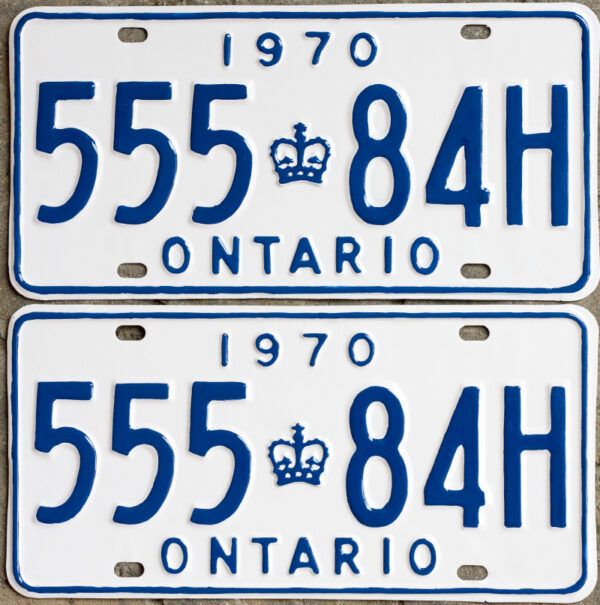 1970 Ontario YOM licence license plates for sale MTO